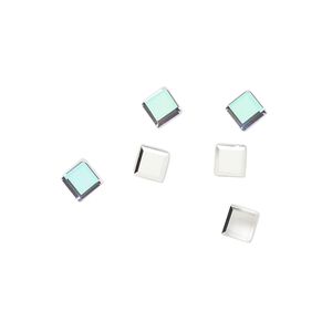 Flat back 6pk crystal vitrail light, Preciosa Czech crystal rhinestone 4mm cube