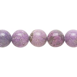 Charoite 1pkg1, round bead 15.5-16 inch 10mm