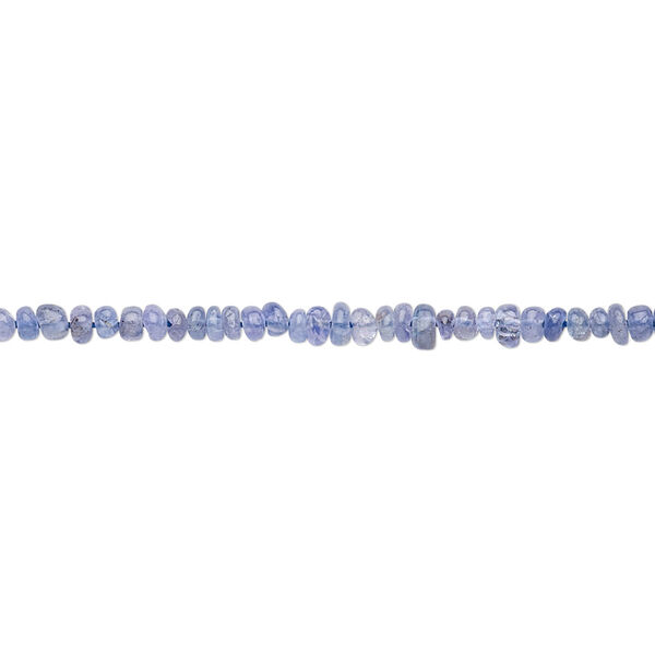 Bead, tanzanite (heated), 2x1mm-3x2mm hand-cut rondelle, C grade, Mohs hardness 6 to 7. Sold per 12-inch strand. image number 0