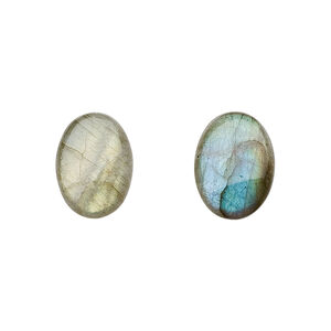 Labradorite 1pkg1, calibrated oval cab natural, 14x10mm