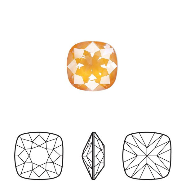 Fancy stone 1pk crystal mango ignite LacquerPRO, Crystal Passions® 12mm cushion 4470 image number 0