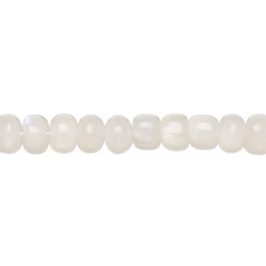 White moonstone 1pkg1, hand-cut rondelle bead natural 14 inch 6x4mm-7x6mm