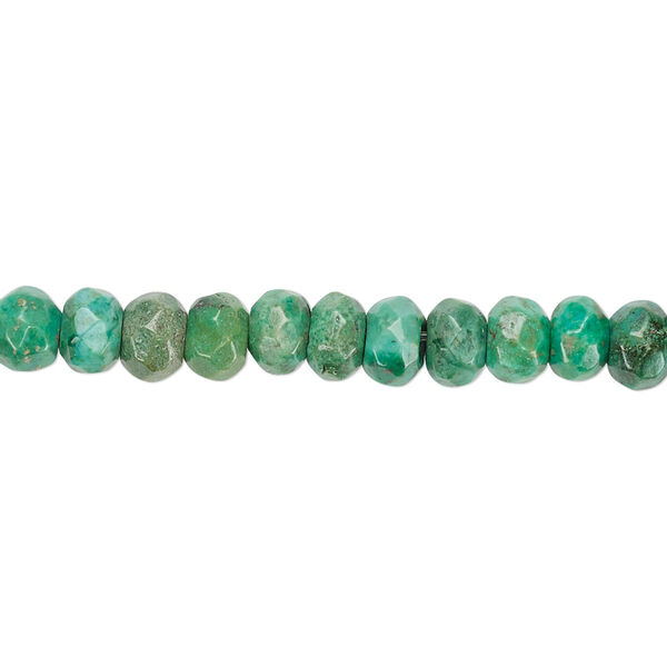 Turquoise 1pkg1, faceted rondelle bead C grade, 15.5-16 inch 6x4mm image number 0