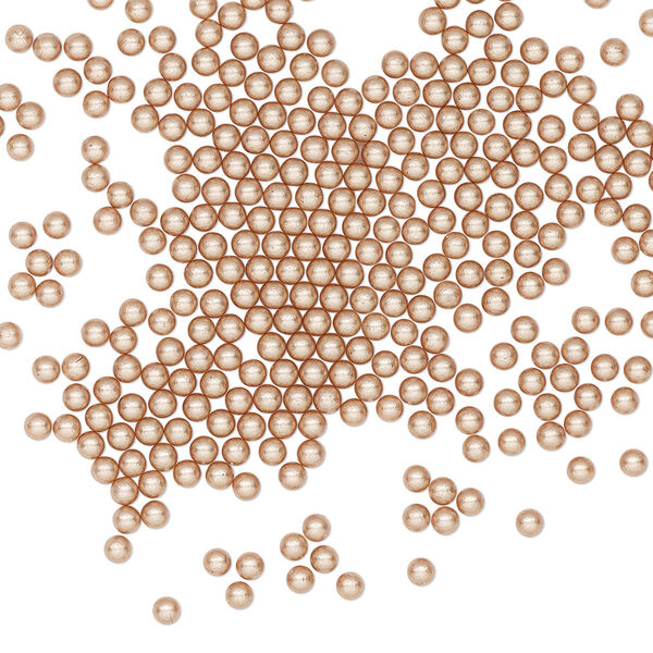 Pearl 100pk rose gold, Crystal Passions® 2mm undrilled round 5809 image number 0