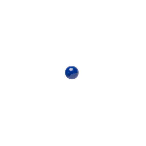 Lapis lazuli 1pkg10, calibrated round cab natural A- grade, 4mm image number 0