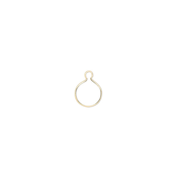 Drop, Wrap-Tite®, 14Kt gold-filled, 6mm round setting. Sold per pkg of 2. image number 0