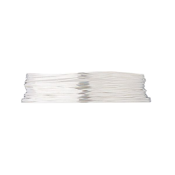 Wire, fine silver, dead-soft, round, 28 gauge. Sold per pkg of 5 feet. image number 0