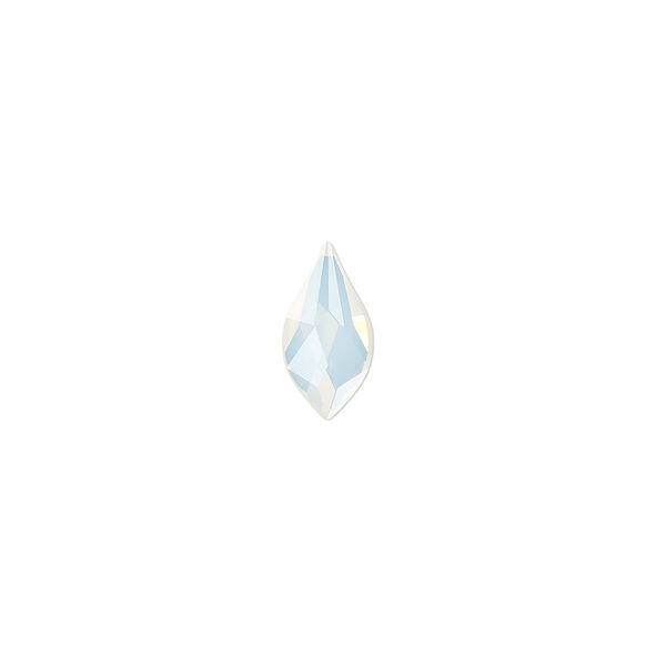 Flat back 12pk white opal foil back, Crystal Passions® 10x5mm flame 2205 image number 0