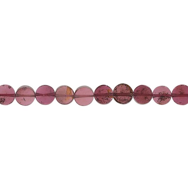 Garnet 1pkg1, hand-cut flat round bead 15.5-16 inch 4x1mm-5x2mm image number 0
