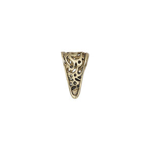 Bail, ice-pick, antiqued brass, 14x8mm fancy triangle, 9mm grip length. Sold individually.