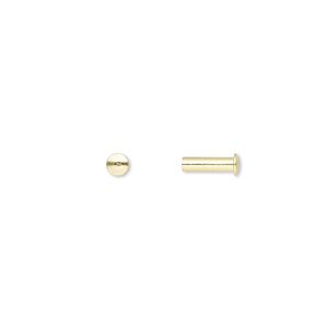 Rivet, brass, 7.5x3mm with 1.9mm shank. Sold per pkg of 100.