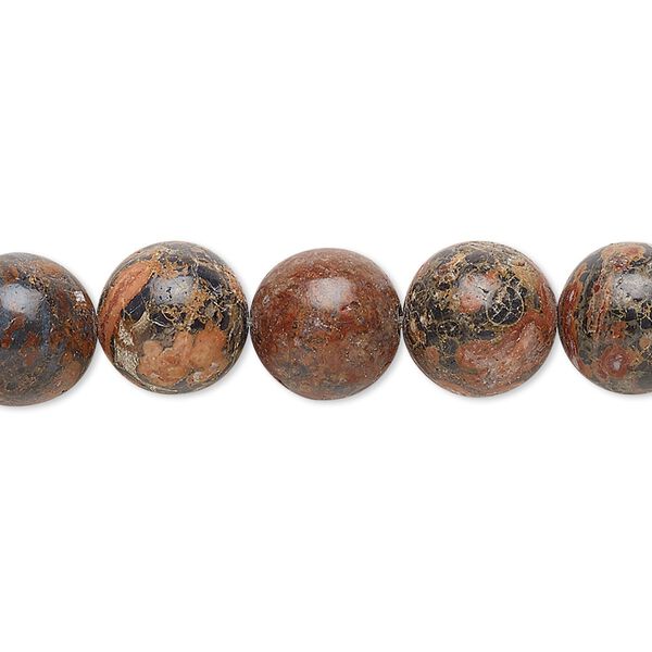 Leopardskin jasper 1pkg1, round bead natural 15.5-16 inch 10mm image number 0