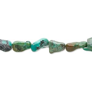 Turquoise 1pkg1, dog bone bead 15 inch 7-11mm