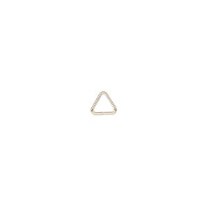 Jump ring, 14Kt gold-filled, 5mm triangle, 4mm inside diameter, 22 gauge. Sold per pkg of 10.