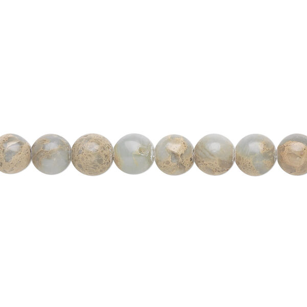 Bead, aqua terra "jasper" (onyx marble) (natural), 6mm round, B grade, Mohs hardness 3. Sold per 15-1/2" to 16" strand. image number 0