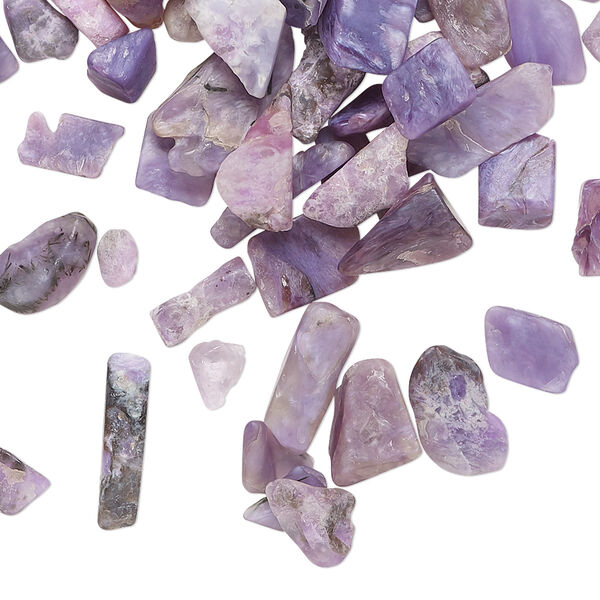 Charoite 1pkg1, undrilled inlay chip natural 10g mini image number 0