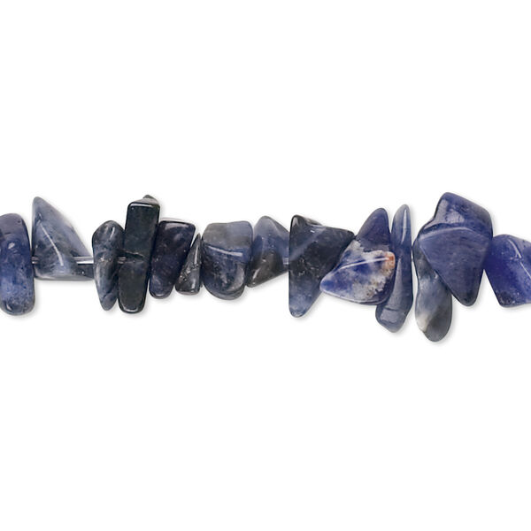 Bead 1pk sodalite, natural, medium chip 32 inch image number 0