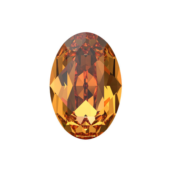Fancy stone 1pkg360 dark orange TCF™ foil back, Swarovski®, 6x4mm faceted oval 4120 image number 0