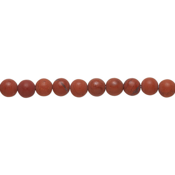 Red jasper 1pkg1, matte round bead natural B grade, 8 inch 4mm image number 0