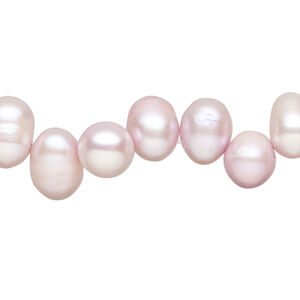 Freshwater pearl 1pkg1, top-drilled rice, 14 inch pale to light lilac 9x8mm-12x9mm cultured