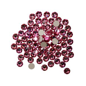 Flat back 1440pk rose foil back, Swarovski® 3-3.2mm rose round SS12 2088