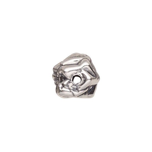 Bead 1pkg1 sterling silver, 16x13mm nugget, electroformed / antiqued JBB Findings image number 1
