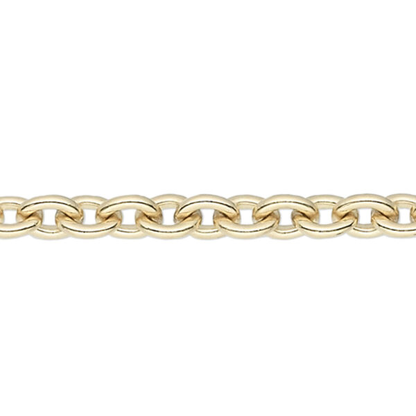 Chain, 14Kt gold-filled, 7x6mm oval cable. Sold per pkg of 30 inches. image number 0