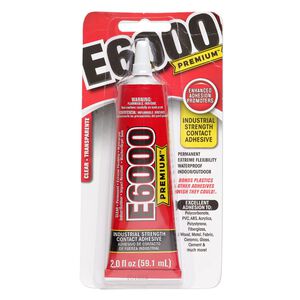 Adhesive E6000® PREMIUM™ 1pkg1 tube, 2 fluid ounce, clear