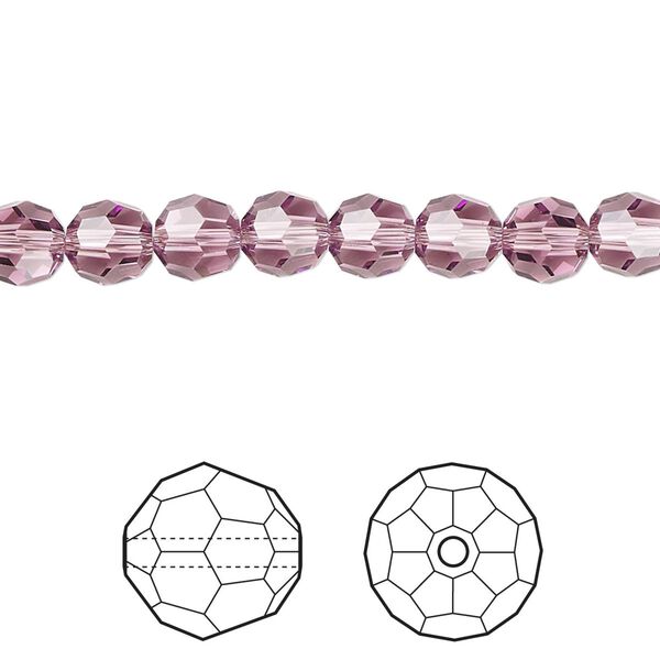 Bead 12pk iris, Crystal Passions® 6mm round 5000 image number 0