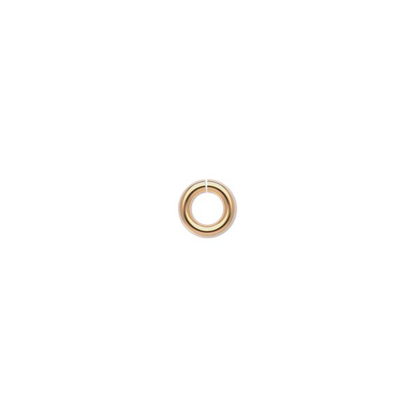 Jump ring, 14Kt gold-filled, 6mm round, 3.4mm inside diameter, 16 gauge. Sold per pkg of 10. image number 0