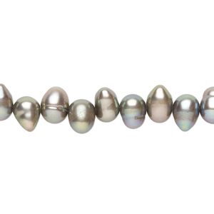 Freshwater pearl 1pkg1, top-drilled teardrop, 15 inch sage 7x5mm-8x6mm cultured