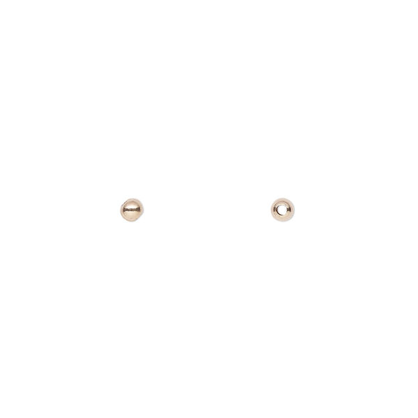 Bead, 14Kt rose gold-filled, 2.5mm seamless round. Sold per pkg of 100. image number 0