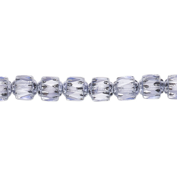 Bead, Czech glass, lilac and metallic lilac, 6mm round cathedral. Sold per 15-1/2" to 16" strand. image number 0