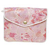 Pouch 1pkg3 rayon brocade and silver-finished steel, multicolored, 4.75x4-inch floral pattern. image number 3