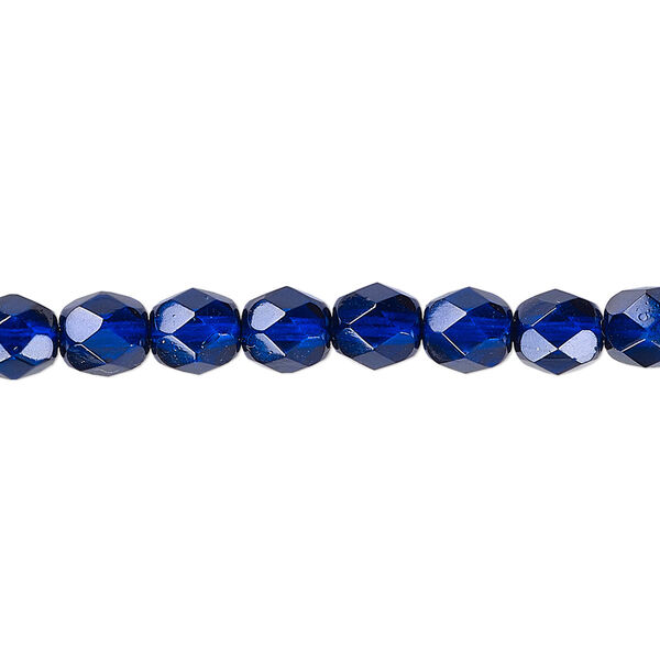 Bead, Czech fire-polished dipped décor glass, plum, 6mm faceted round. Sold per 15-1/2" to 16" strand, approximately 65 beads. image number 0