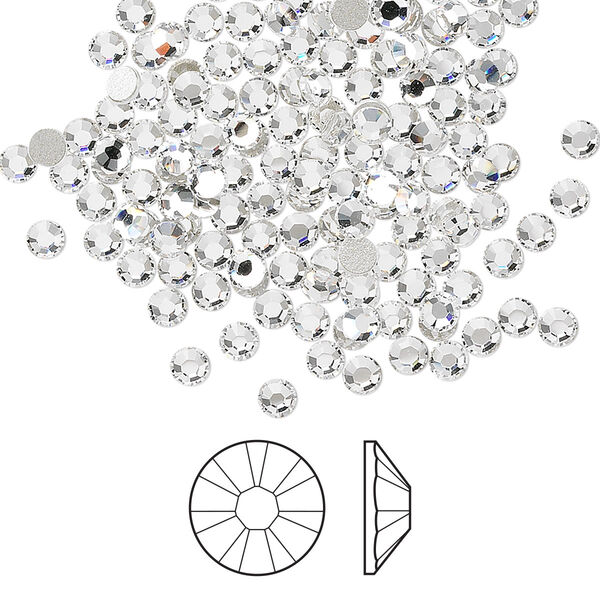 Flat back 1440pk crystal foil back, Crystal Passions® 2.5-2.7mm rose round SS9 2058 image number 0