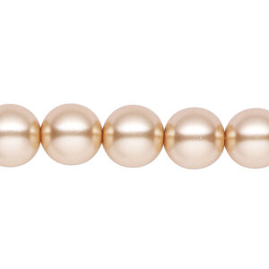 Pearl 1pk champagne, Celestial Crystal&reg; 10mm round 15.5-16 inch