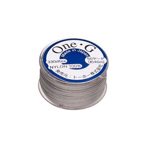 Thread, One-G™, nylon, pkg/50 yards, light grey, size 0.
