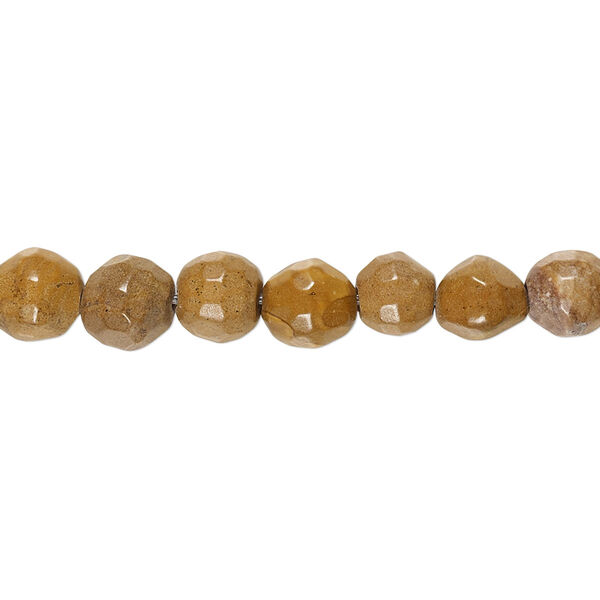 Bead, tigerskin "jasper" (limestone) (natural), 5-7mm faceted round, D grade, Mohs hardness 4 to 5. Sold per 7-inch strand. image number 0