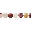 Moukaite jasper 1pkg1, wavy flat round bead natural, 15 inch 28-30mm image number 1