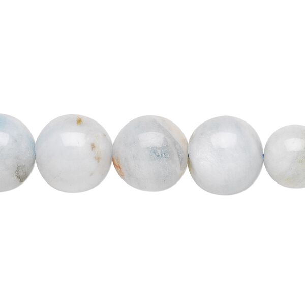 Aquamarine 1pkg1, round bead 18 inch graduated 5-20mm image number 0