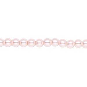 Pearl 2pk rosaline, Celestial Crystal® 4mm round 15.5-16 inch