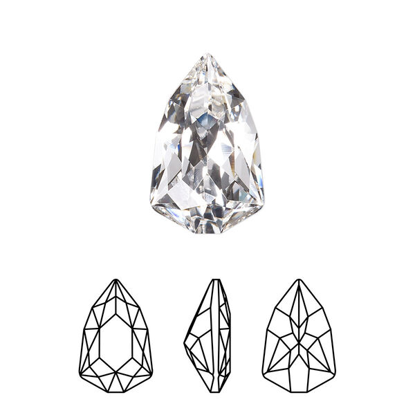 Fancy stone 1pk crystal foil back, Crystal Passions® 18.7x11.8mm trilliant 4707 image number 0