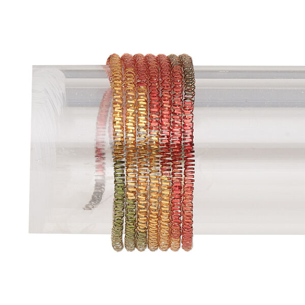 French wire, anodized copper, red / green / gold, 1.5mm tube. Sold per 20-gram pkg. image number 0