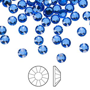Flat back 1440pk sapphire foil back, Preciosa Viva 12® Czech crystal rhinestone 4.6-4.8mm chaton rose round SS20