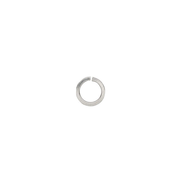 Jump ring, stainless steel, 6mm round square wire, 4.3mm inside diameter, 20 gauge. Sold per pkg of 50. image number 0