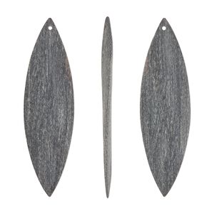 Focal, horn (natural), matte, 3x3/4 inch marquise. Sold individually.