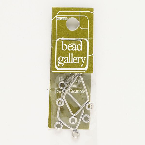 Drop, antique silver-finished "pewter" (zinc-based alloy), 25x16mm kite with 1-3 loops. Sold per pkg of 2. image number 0