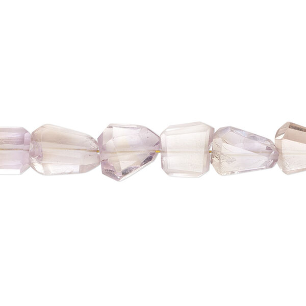 Bead, ametrine (natural / heated), 7x5mm-12x8mm hand-cut faceted freeform with 0.4-1.4mm hole, B+ grade, Mohs hardness 7. Sold per 6-1/2 inch strand. image number 0
