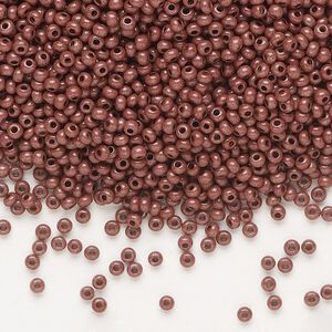 Seed bead, Preciosa Ornela, glass, opaque Terra Intensive chocolate, #11 rocaille. Sold per 50-gram pkg.